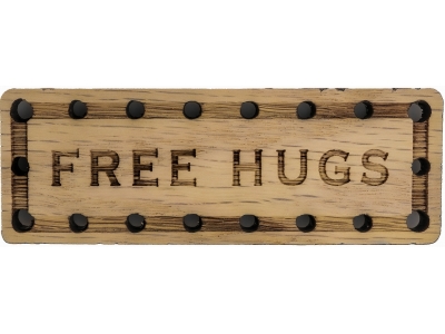 Free Hugs Oak Wood Patch