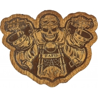 FAFO Biker Skull Wood Sign