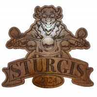 Sturgis 2024 Buffalo Biker 10 inch Stained Rally Souvenir