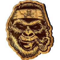 Cigar Gorilla Wood Wall Decoration