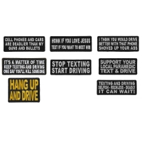 Anti Texting And Driving Patches To Raise Awareness Set Of 8 Patches