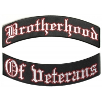 Brotherhood Of Veterans 2 Piece Large Back Patch Set