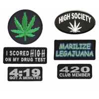 Fun Marijuana Patches For The High Society | Embroidered Pot Patches