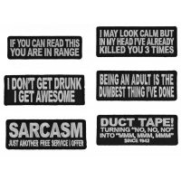 Funny Saying Patches Set Of 6