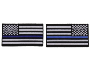 American Flag Sew-On Patch - Thin Blue Line USA