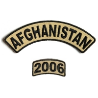 Afghanistan 2006 Rocker Patch 2 Pieces | US Afghan War Military Veteran Patches