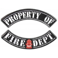 Property Of Fire Department 2 Piece Back Patch Set