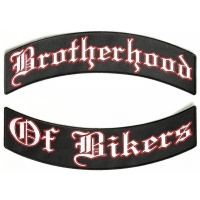 Brotherhood Of Bikers 2 Piece Back Patch Set