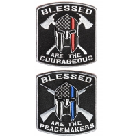 Blessed Fire Fighters And Police Officers SPARTAN Patch