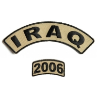 Iraq 2006 Rocker Patch Set 2 Pieces | US Iraq War Military Veteran Patches