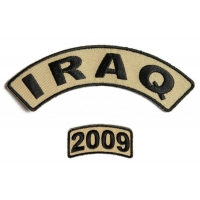 Iraq 2009 Rocker Patch Set 2 Pieces | US Iraq War Military Veteran Patches