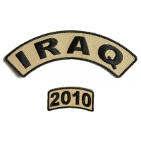 Iraq 2010 Rocker Patch Set 2 Pieces | US Iraq War Military Veteran Patches