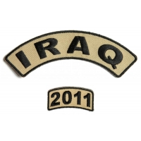 Iraq 2011 Rocker Patch Set 2 Pieces | US Iraq War Military Veteran Patches