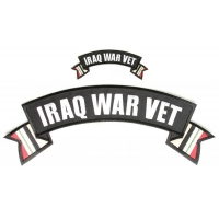 Iraq War Vet Patches Small And Large 2 Piece Rocker Patch Set