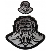 Scary Gorilla Ape 2 Piece Patch Set