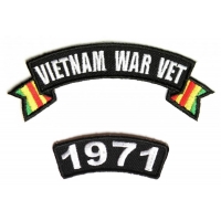 Vietnam War Vet 1971 Patch Set