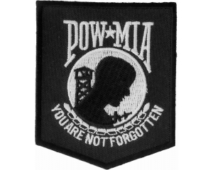 POW MIA Patch Black White | US Military Veteran Patches