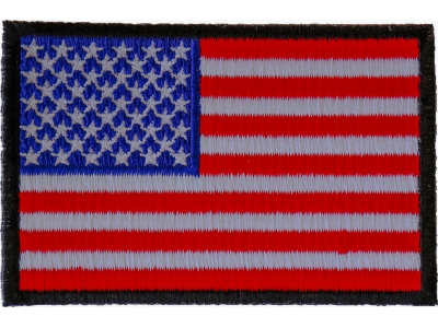 US Flag Black Border Patch 3 Inch | Embroidered Patches