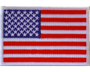 Us Flag White Border Patch | Embroidered Patches