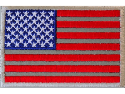 US White Border Right Hand Flag Patch Sale-Discount Embroidered Iron or Sew  on Cheap Wholesale Flag Patch