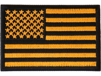 American Flag Black and Reflective 4 inch Patch