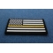 Black & White American Flag with Yellow Stripe Patch by Ivamis Patches