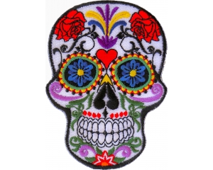 Sugar Skull Iron On Patch