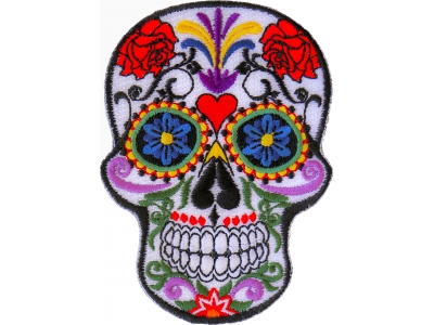 Sugar Skull Iron On Patch