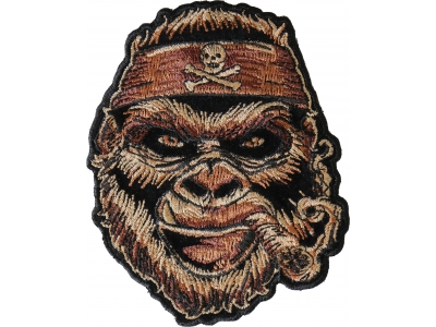 Cigar Gorilla Patch with Skull Headwrap