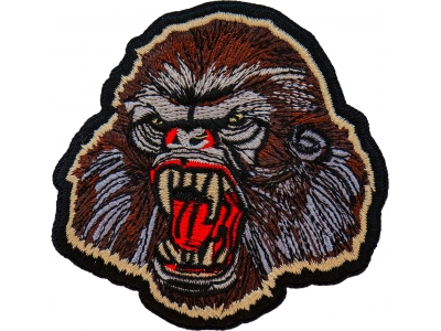 Large Tattoo Style Gorilla Iron-on Embroidered Patch Big Gorilla Embroidery  Patch for Clothes, Jackets, Backpacks Iron on Back Patch 229 