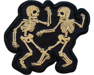 Rave Skeletons Dancing Patch Embroidered