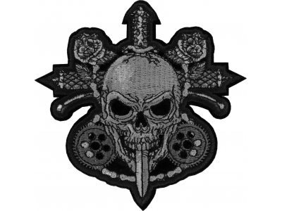 Skull and Roses Patch