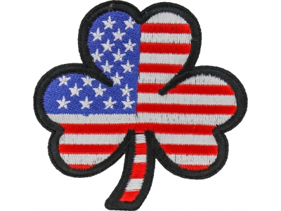 American flag 3 Clover Shamrock Patch