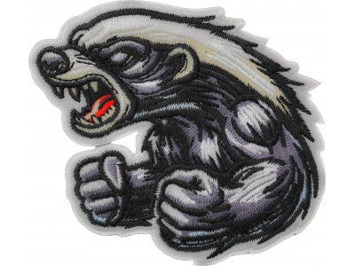 Angry Fighting Badger Patch