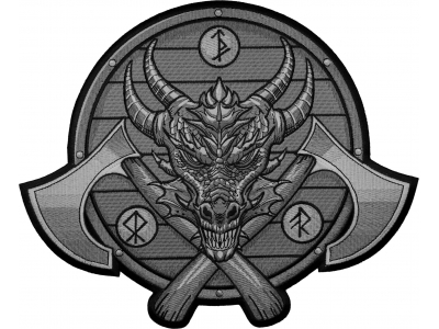 Viking Dragon and Axes Patch