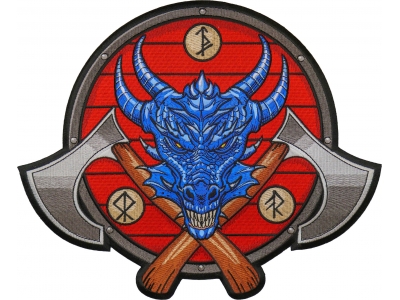 Viking Dragon and Axes Patch