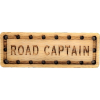 Road Captain Solid Oak Laser Engraved Wooden Patch