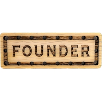 Founder Solid Oak Laser Engraved Wooden Patch