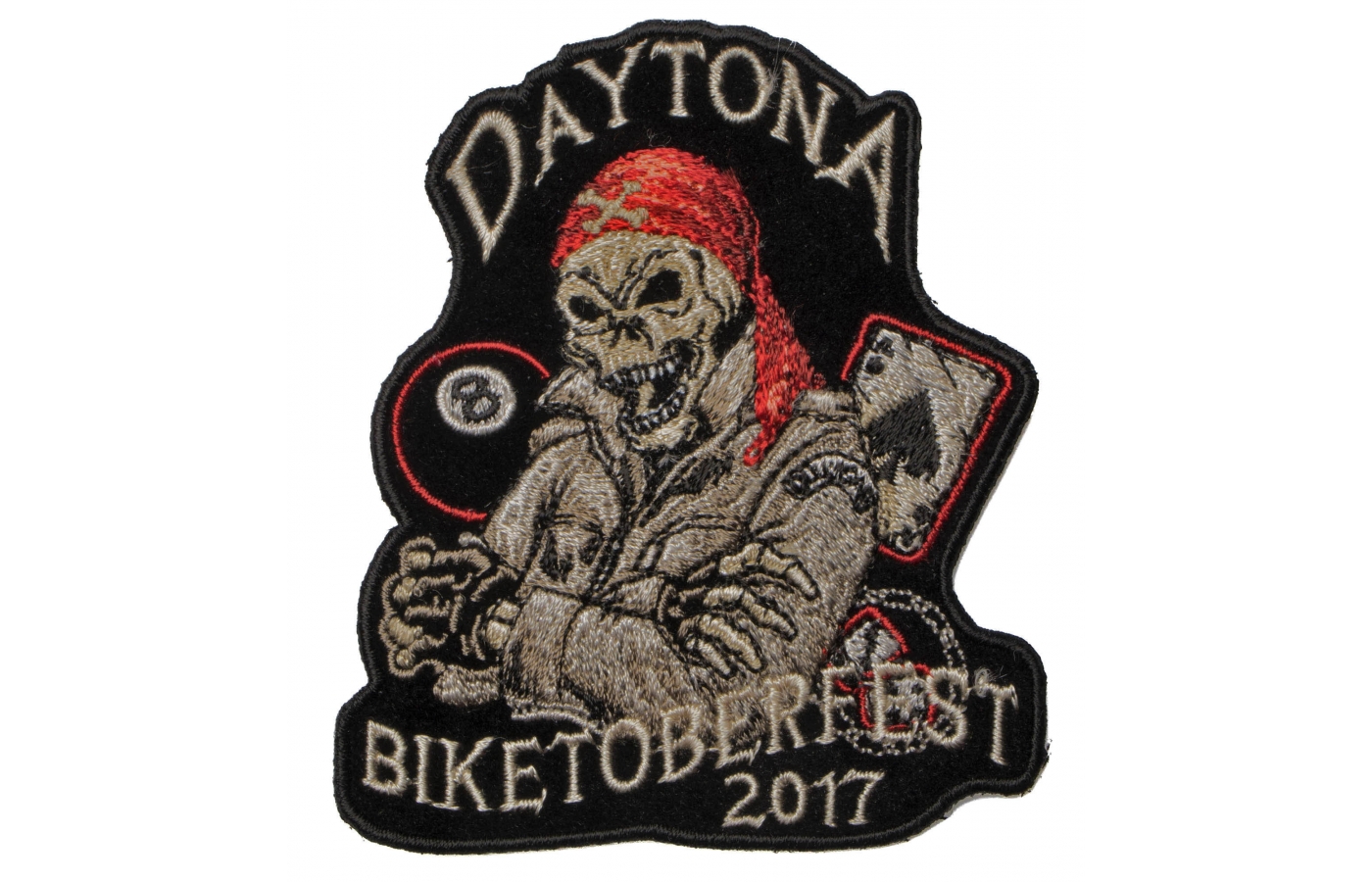 Biketoberfest 2017 Daytona Skull Biker Patch by Ivamis Patches