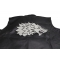 Stark Wolf Patch, Large Animal Patches for Jackets shown on leather vest