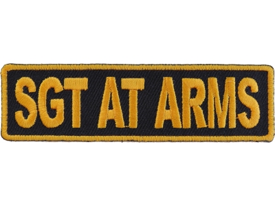 Sgt At Arms Patch 3.5 Inch Yellow