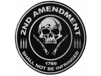 2nd Amendment Skull 1789 Large Patch | US Military Veteran Patches