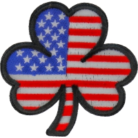 American flag 3 Clover Shamrock Patch