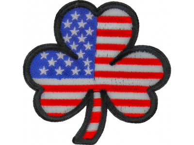 American flag 3 Clover Shamrock Patch