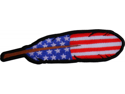 American Flag Feather Patch