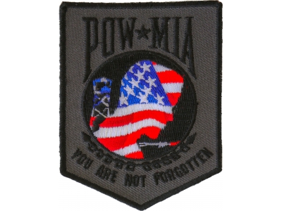 American Flag POW MIA Patch | US POW MIA Military Veteran Patches