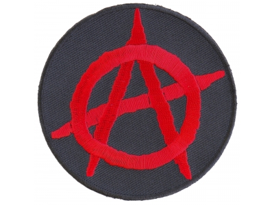 Anarchy Red Round Patch | Embroidered Patches