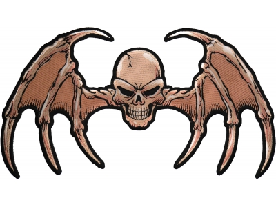 Bat Wings Skull Large Back Patch