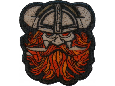 Beard Viking Iron on Patch