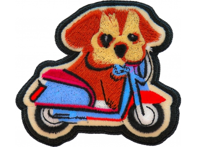 Biker Dog Iron on Patch